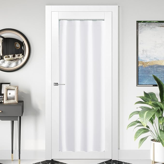 NICETOWN 1 Panel Blackout Door Curtain, Thermal Insulated Privacy Window