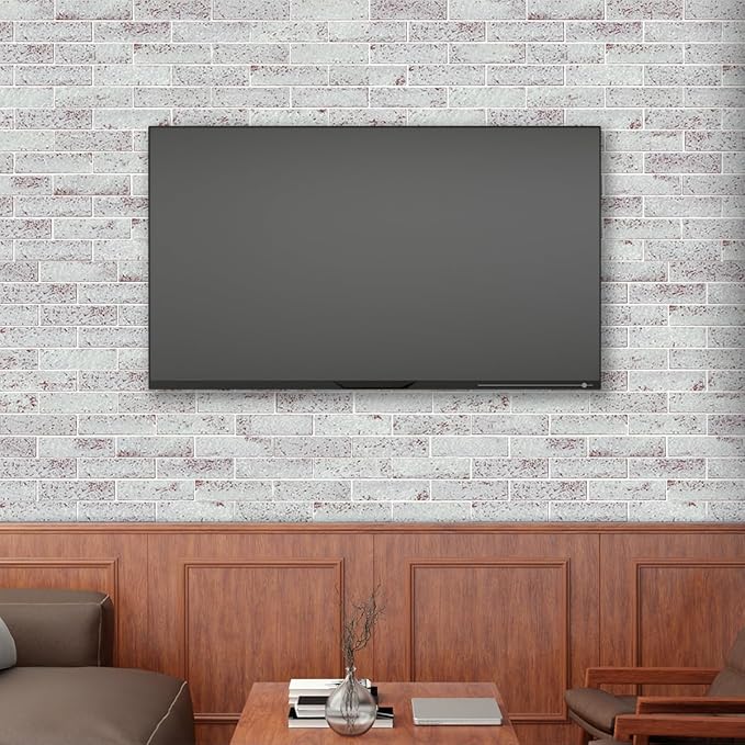 100 Whitewash Red Faux Brick Wall Tiles, 3D Thin Brick Veneers