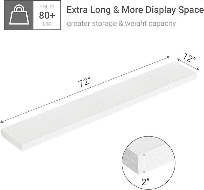 Vivelove 12 in Deep Floating Shelves