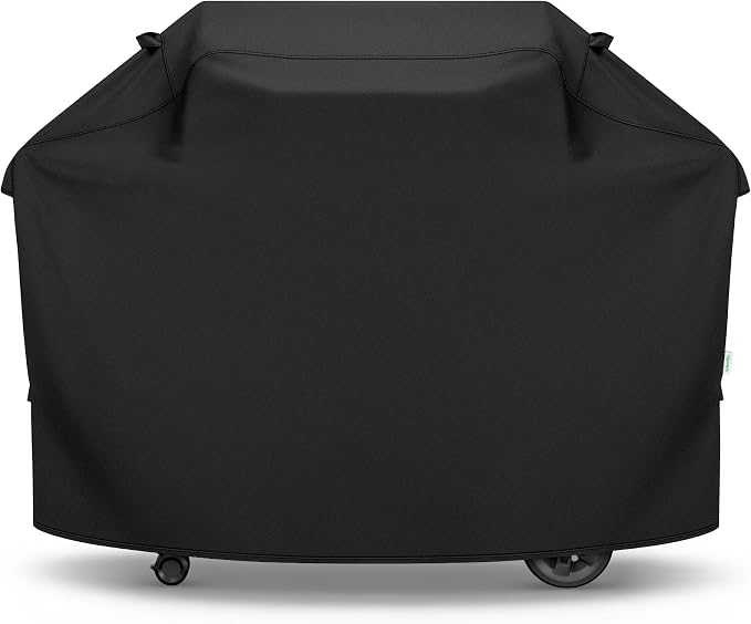 Grill Cover for Outdoor Grill 65 Inch, Arborlily Heavy Duty Waterproof Gas BBQ Grill Cover for Weber, Char-Broil, Nexgrill, Windproof BBQ Barbecue Cover with Straps/Air Vents & Handles, Black