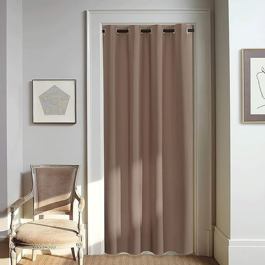 NICETOWN Blackout Doorway Curtain 80 inches Long