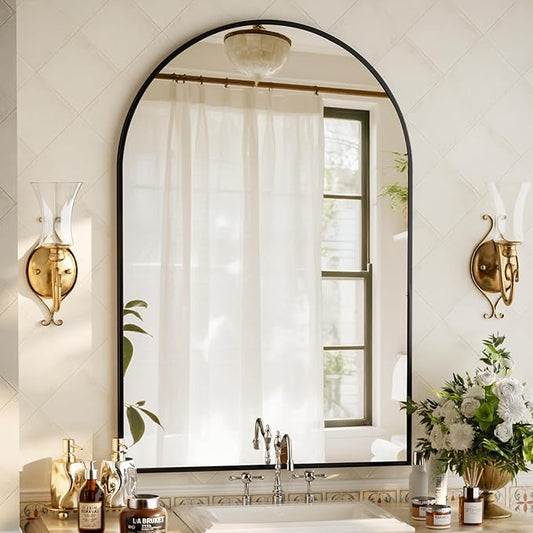 XRAMFY 32"x48" Arched Bathroom Mirror