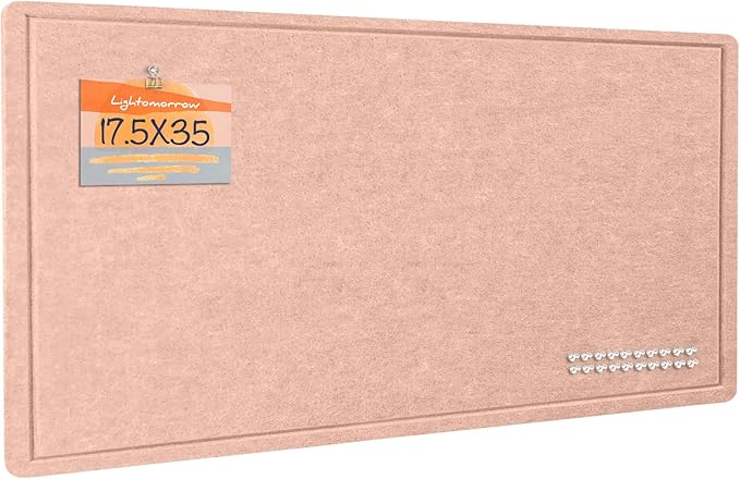 Lightomorrow Bulletin Board, 35 x 17 1/2 inches Felt Board