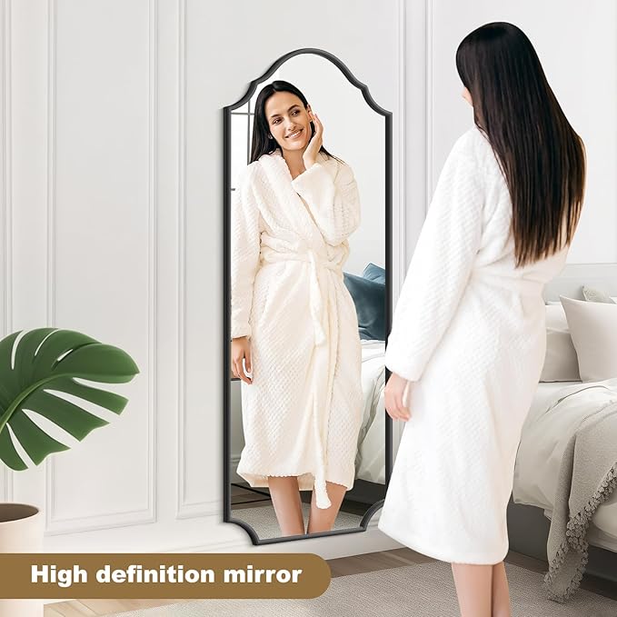 WallBeyond Arched Full Length Mirror Wall Mounted, Living Room, Hanging or