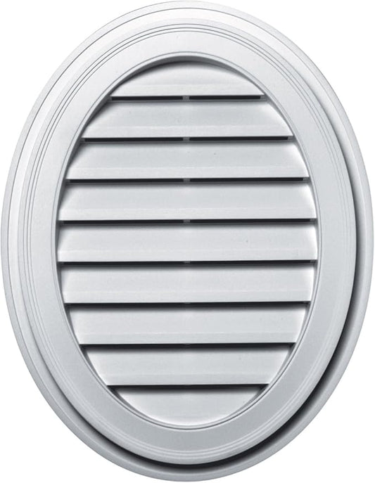 Builders Edge 120042127001 21" x 27" Oval Vent 001, White