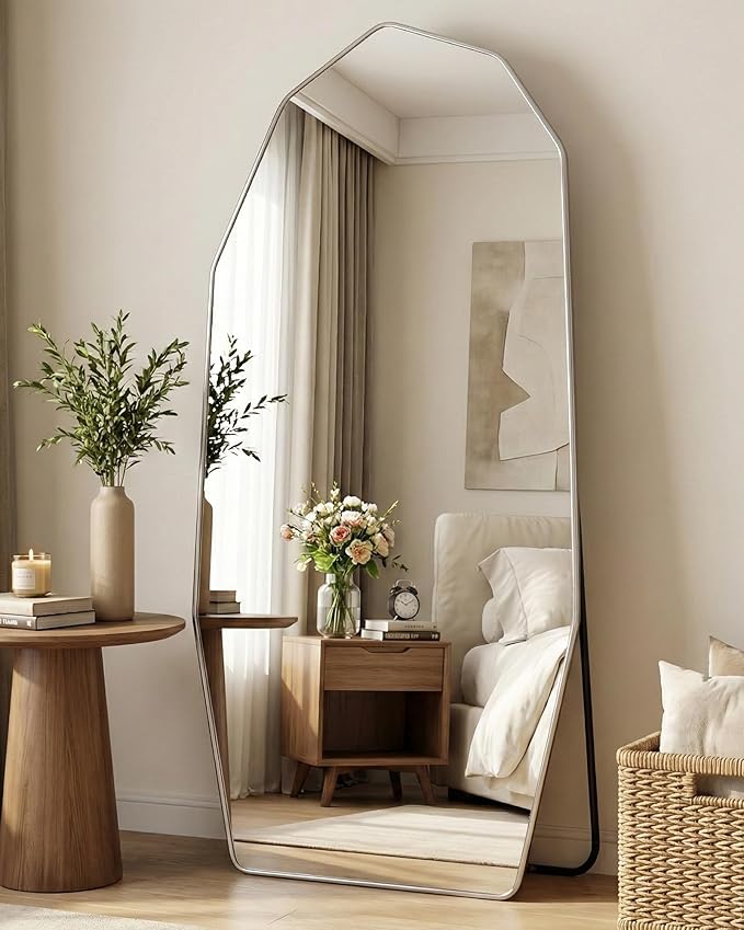 Antok Full Length Mirror, Free Standing Wall Mounted or Leaning Full Body Mirror
