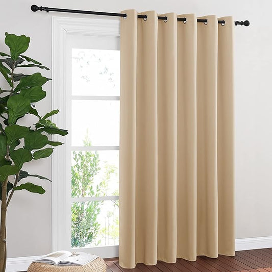 NICETOWN Sliding Door Blinds Window Treatment, Privacy Thermal Drapes