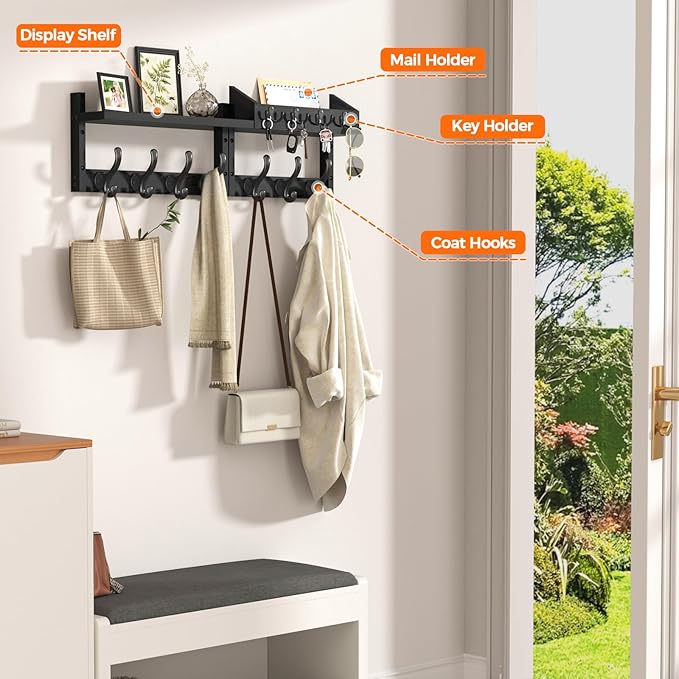 Evermagin 29" Coat Rack Wall Mount