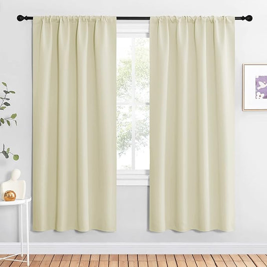 NICETOWN Beige Blackout Curtains