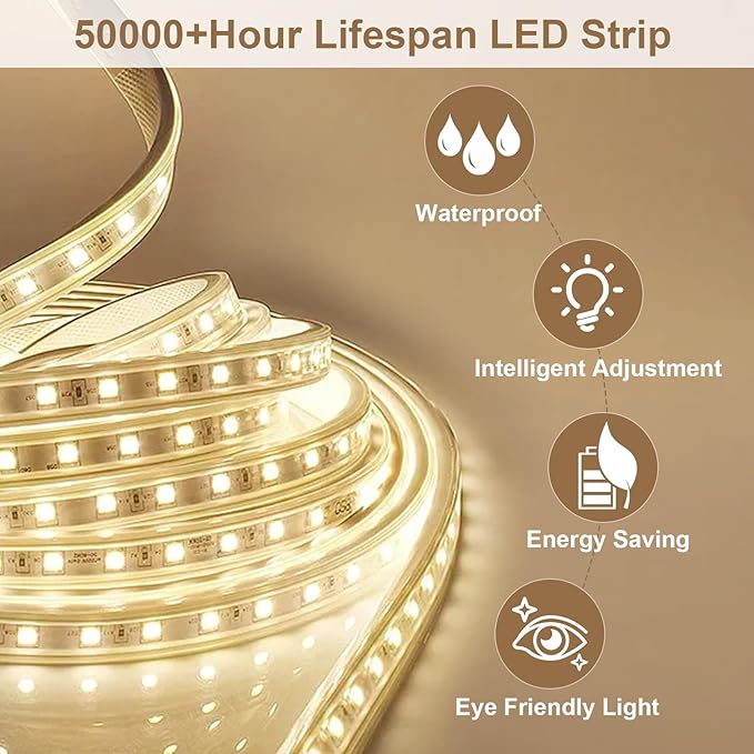BEAUTYPEAK 40x24 LED Oval Bathroom Mirror