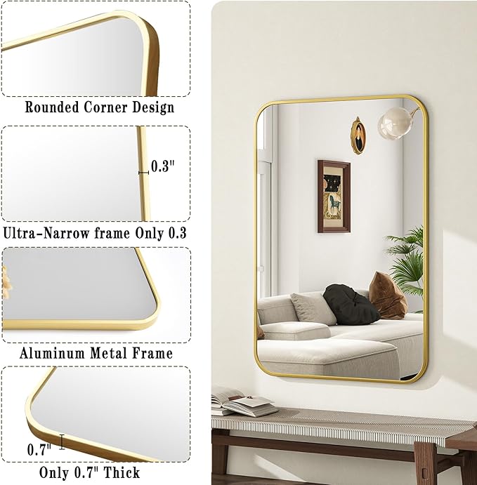 26×38 Inch Bathroom Mirror