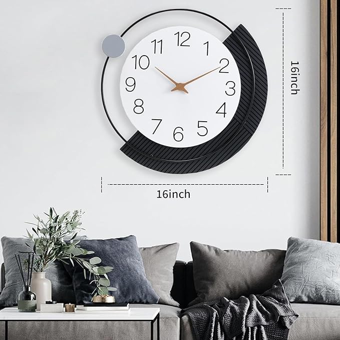 Dankeit Decorative Wall Clock, Silent Non-Ticking Quartz Battery Operated
