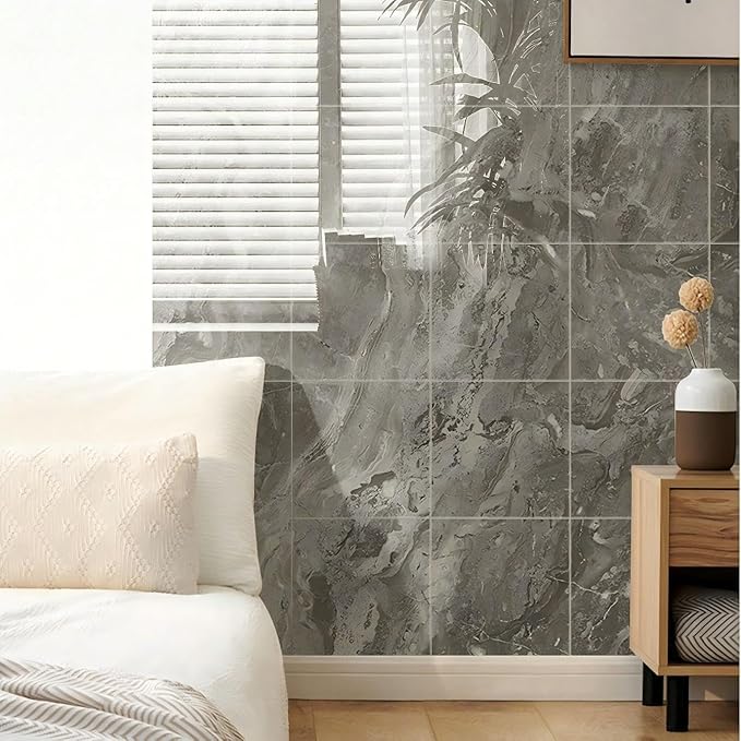 Chejiaye 22pcs Marble Peel and Stick Backsplash Waterproof Washroom Wall Panels