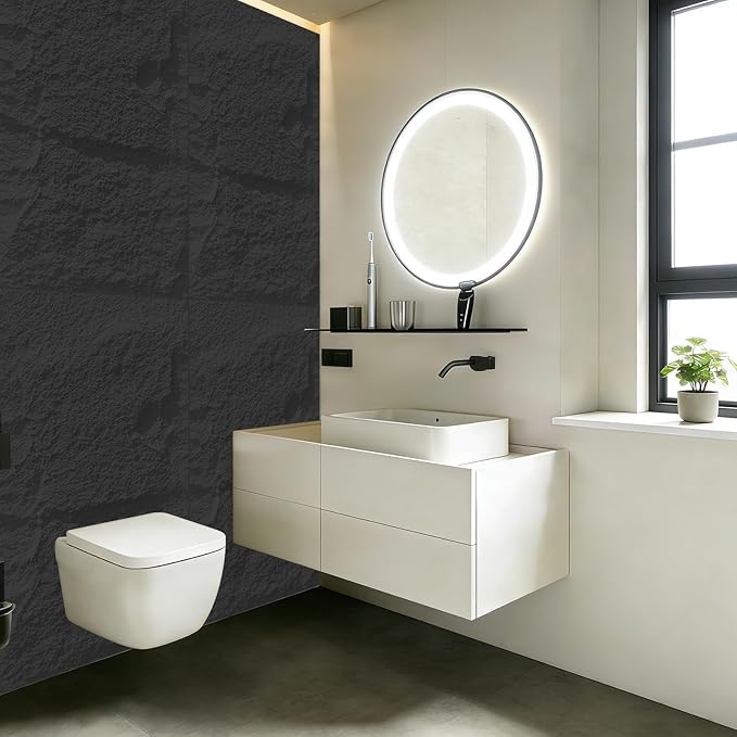 3D Faux Stone Wall Panels, Cement Texture Thicker Accent