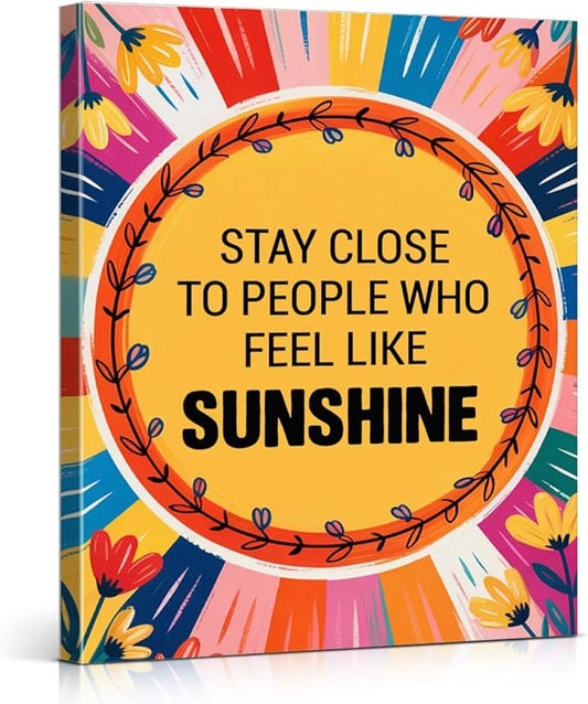 Inspirational Sunshine Wall Art Decor, Motivational Canvas Painting Pictures