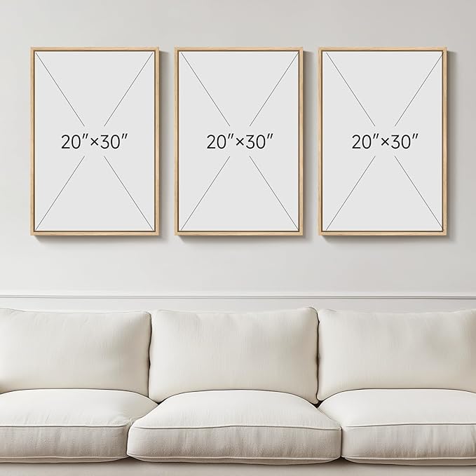 Large Framed Tropical Boho Wall Art