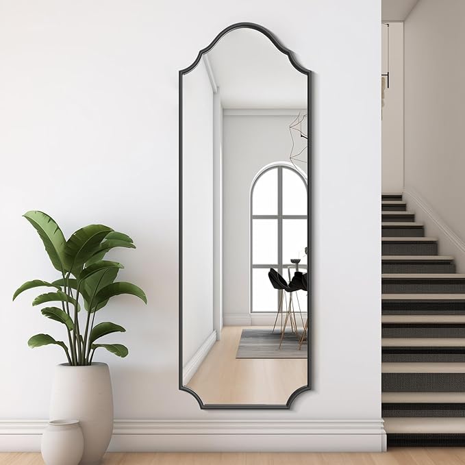 WallBeyond Arched Full Length Mirror Wall Mounted, Living Room, Hanging or
