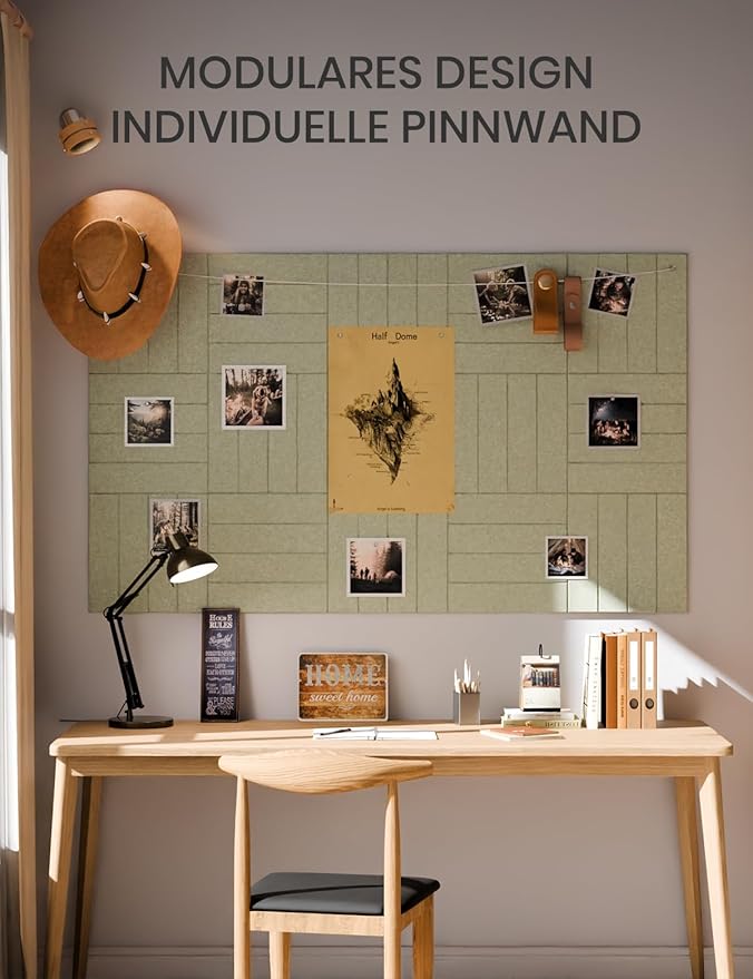 Bumusty Large Cork Board Alternative-36 x 24" Felt Bulletin Board Tiles