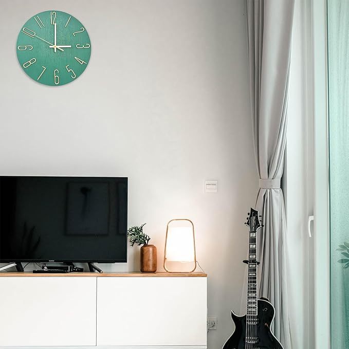 Wall Clock, Silent Clock, Wall Clocks Battery Operated， 12 inch Modern Wall