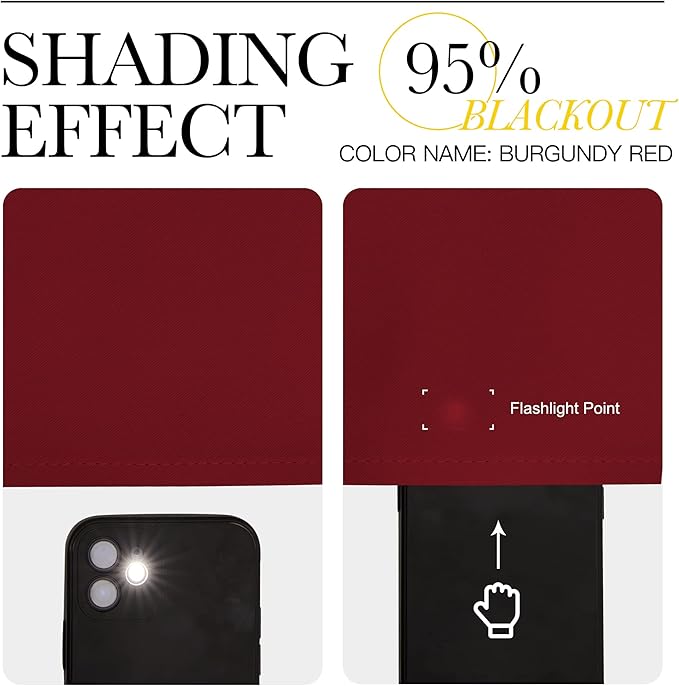 NICETOWN Christmas Burgundy Curtains Blackout Drape Panels