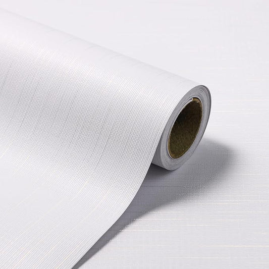 Grasscloth Peel and Stick Wallpaper White Gold Wallpaper 15.7"x 1181" Linen