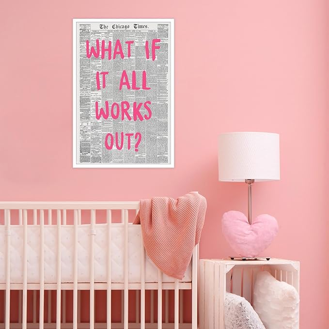 Liyark Retro Trendy Newspaper Canvas Wall Art