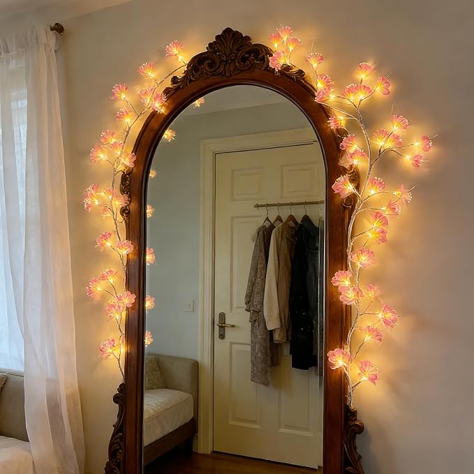 Cherry Blossom Tree Branch Lights: Cherry Blossom Willow Vine Garland