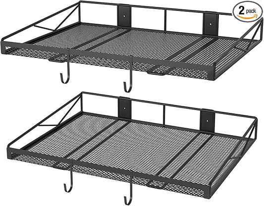 2 Pack Garage Wall Shelf, Garage Wall Mounted Shelving, Heavy Duty Floating