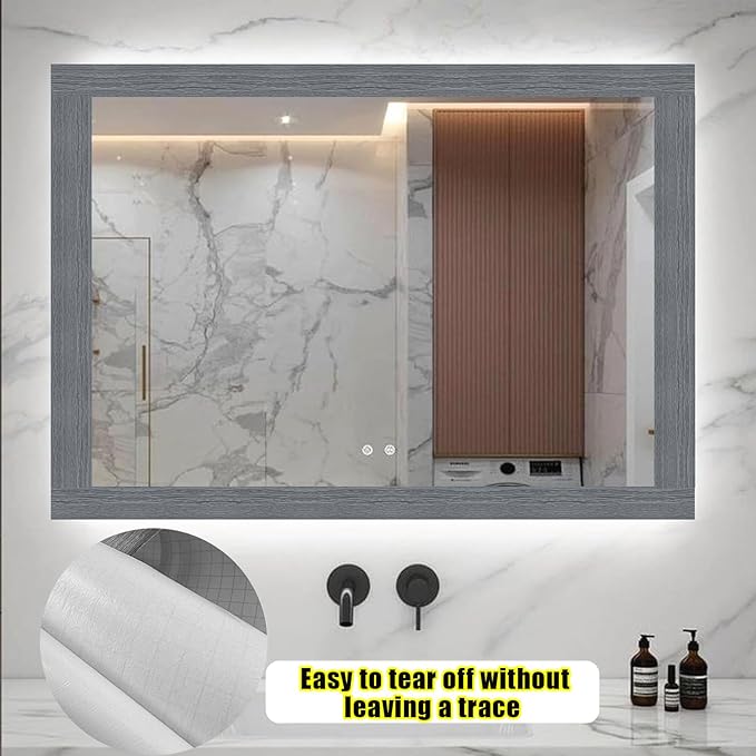 Teemall 10M Black Wood Grain Removable PVC Waterproof Border Wall Decor