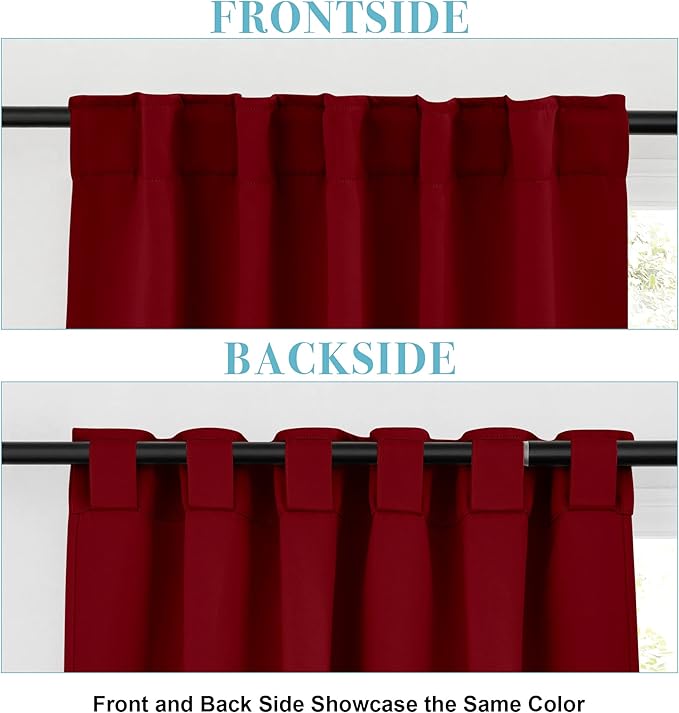 RYB HOME Blackout Curtains for Living Room, Privacy Thermal Insulating Window