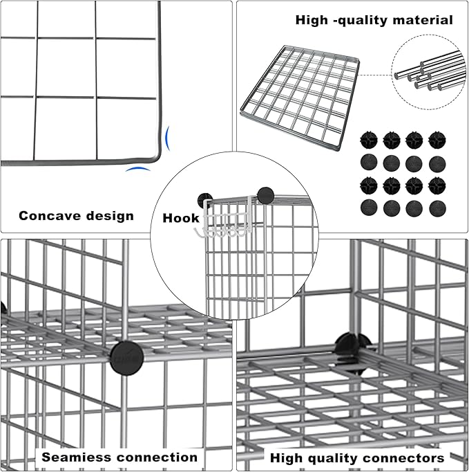 C&AHOME Wire Cube Storage, 8