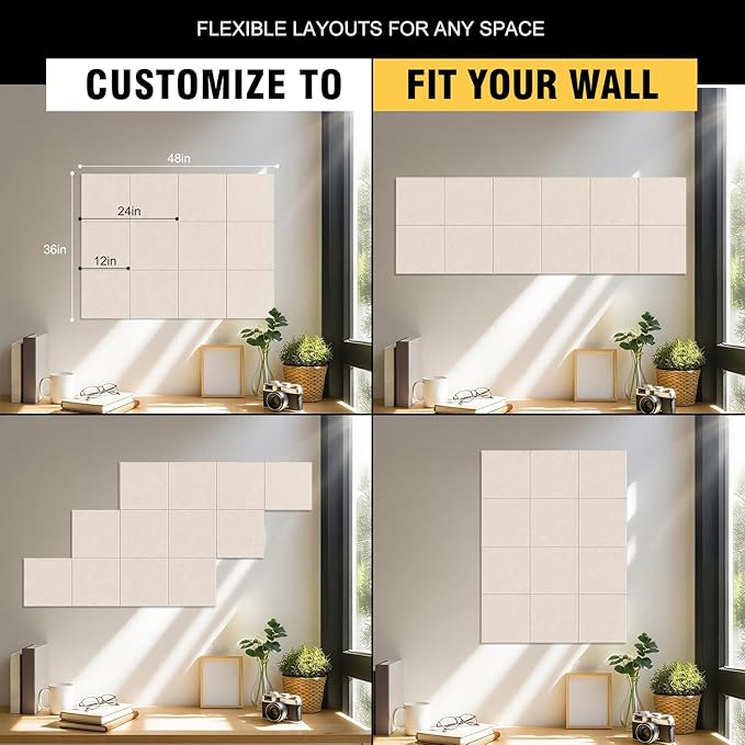 TSJOFFICE Large Cork Board for Wall