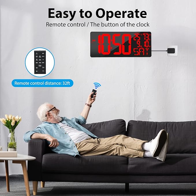 18" Large Digital Wall Clock
