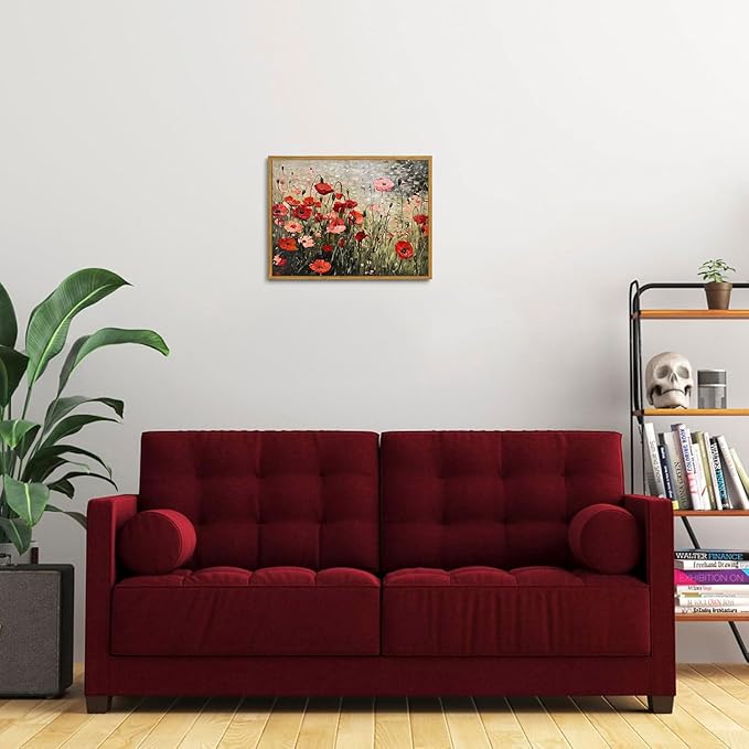 OIQArtOIQ Vintage Landscape Canvas Wall Art Framed Natural Scenery Painting