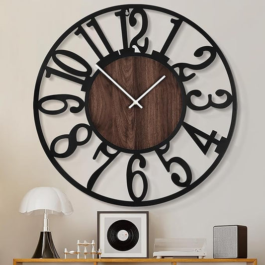 1st owned Large Wall Clock for Living Room Decor- 32" Decorative Antique Silent