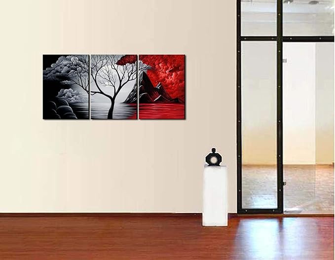 Wieco Art Extra Large The Cloud Tree Modern Gallery Wrapped Giclee Canvas Print