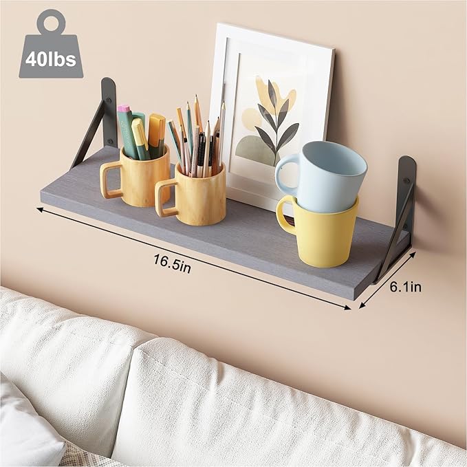 YGEOMER 16.5 Inch Floating Shelves