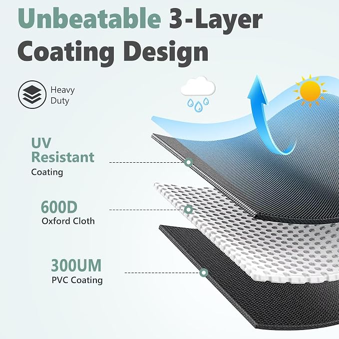 Grill Cover 82 Inch - Extra Large Gas BBQ Cover for Outdoor Grill - 600D Outside Barbecue Covers Waterproof Heavy Duty for Weber, Dyna-glo, Char-Broil, Nexgrill, Brinkmann, Monument and More