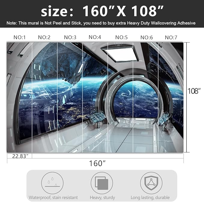 -3D Capsule Space Fabric Wallpaper Living Room Bedroom Bathroom Boys Girls