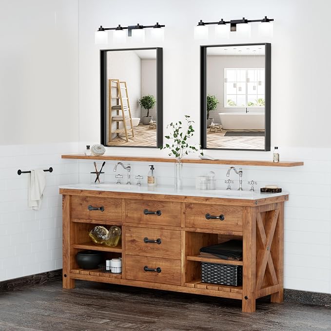 20”x 28” Black Bathroom Mirrors