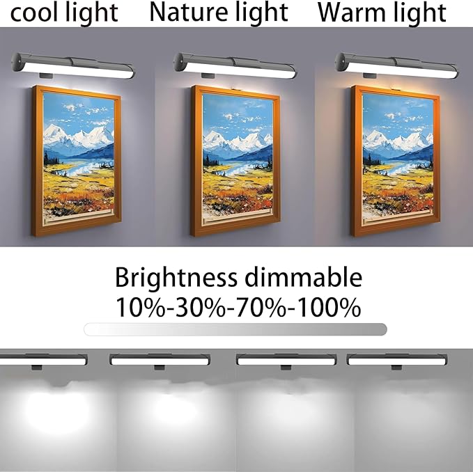 MIOBLUE Picture Light Battery Operated, 13.8in Wireless Art Light