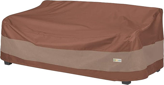 Duck Covers Ultimate Waterproof Patio Sofa Cover, Outdoor Couch Cover with All Weather Protection, Patio Furniture Covers with Attachment Strap, 77W x 35D x 35H inch, Outdoor Sofa Cover