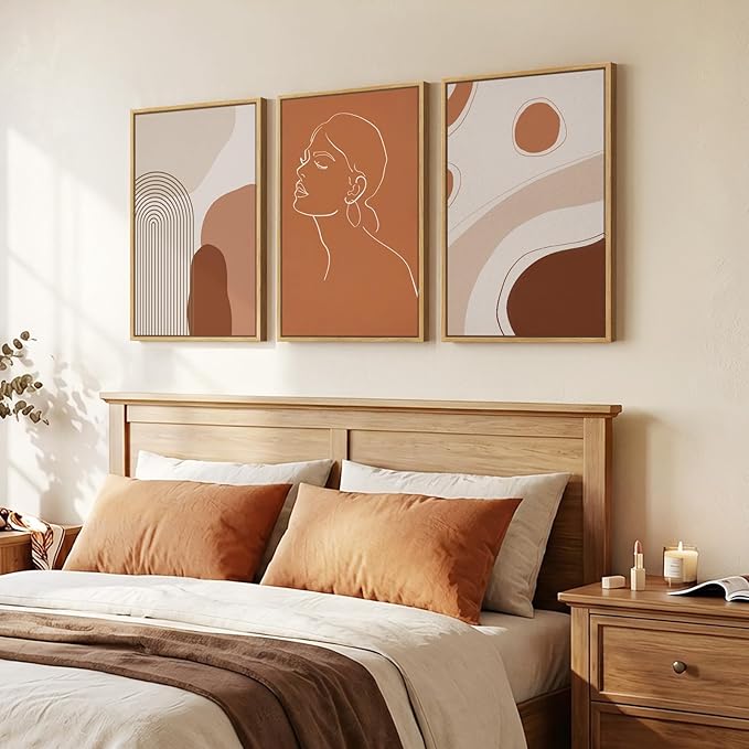 Framed Mid Century Modern Boho Wall Art
