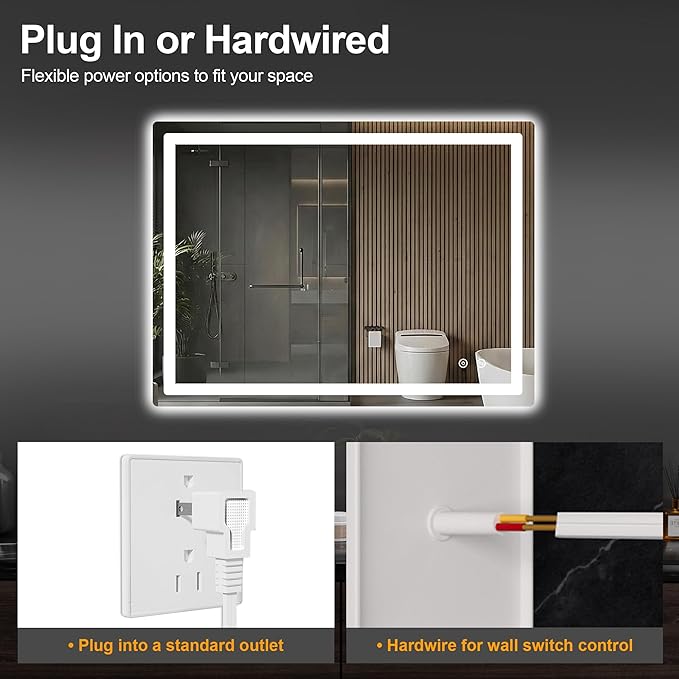 AMOISE LED Bathroom Vanity Mirror