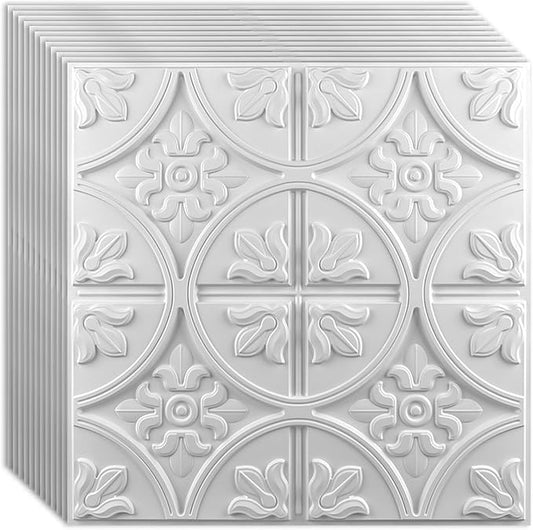 Art3d Drop Ceiling Tiles 24x24in., Wainscoting Panels Glue Up 2ft x 2ft