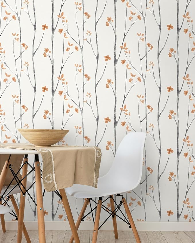 Timeet Peel and Stick Wallpaper Boho Floral Wallpaper Tree ContactPaper