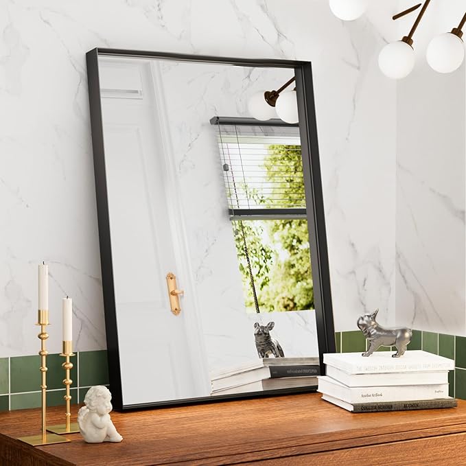 20”x 28” Black Bathroom Mirrors