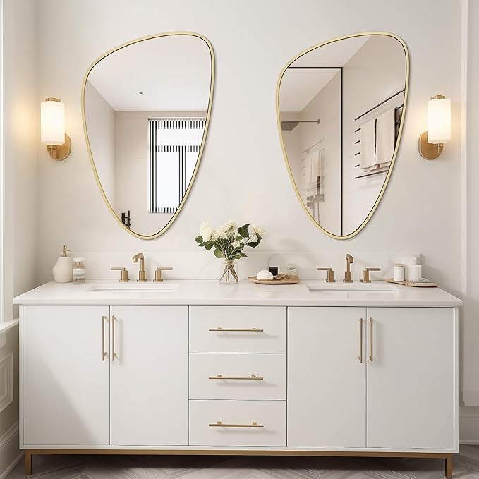 WallBeyond Asymmetrical Mirror, Irregular Wall Mirror, Wall Mirrors Decorative