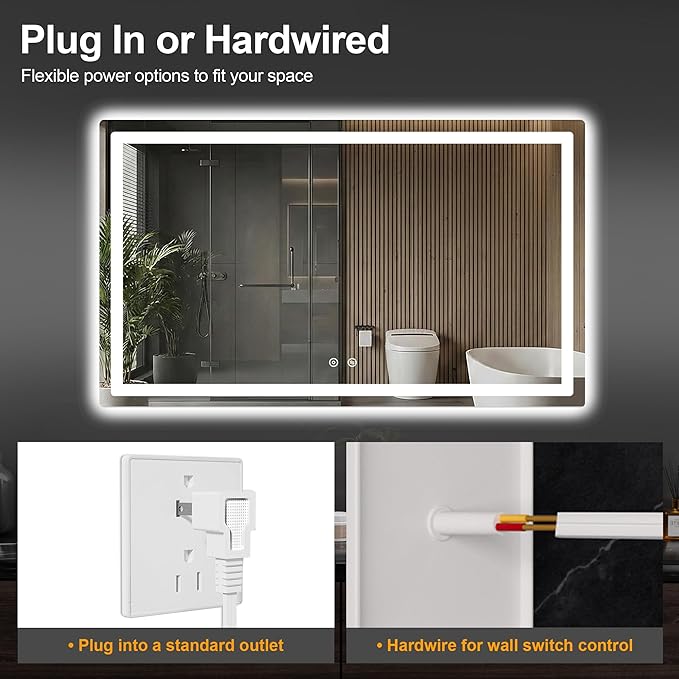 AMOISE LED Bathroom Vanity Mirror
