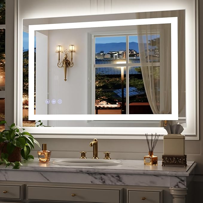 60"x40" Large Smart LED Bathroom Mirror
